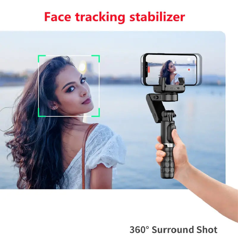 360 Rotation Gimbal Stabilizer Selfie Stick Tripod